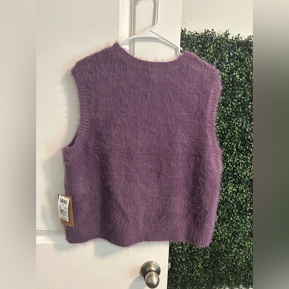 Vans Fuzzy Purple Sweater Vest - Picture 2 of 5